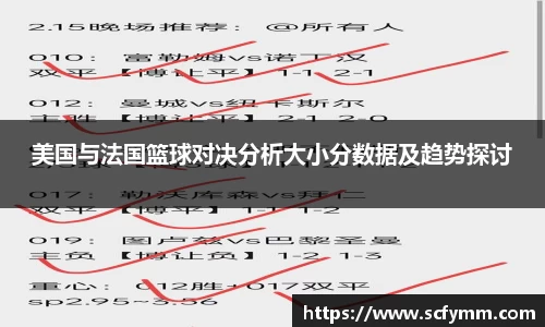 美国与法国篮球对决分析大小分数据及趋势探讨